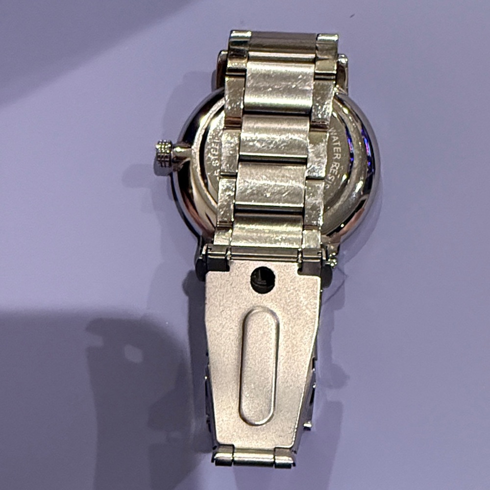 Kenneth Cole Metallic Silver Watch with Deep Blue Dial - Picture 4 of 5
